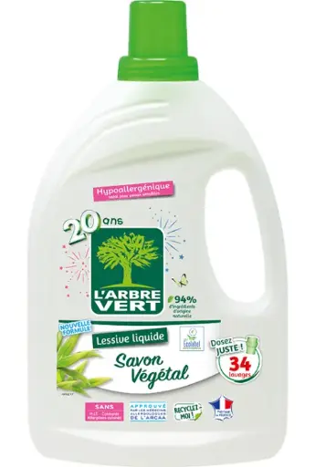 Lessive liquide végétale 1,53 L - 34 lavages