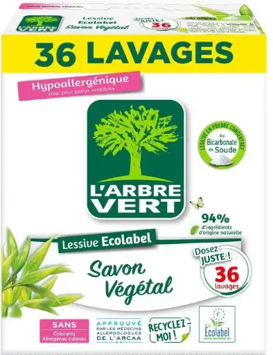 [AV30649C] Lessive poudre végétale 1,8 kg 36 lavages
