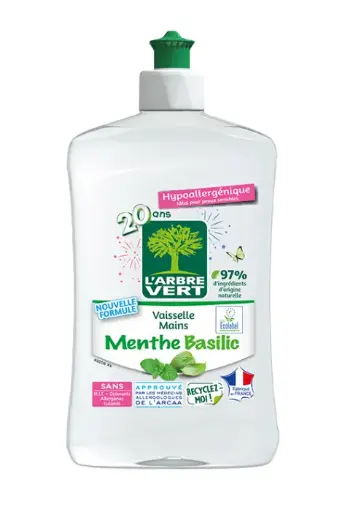[AV30027] ​​Liquide vaisselle mains Menthe Basilic 500 ml