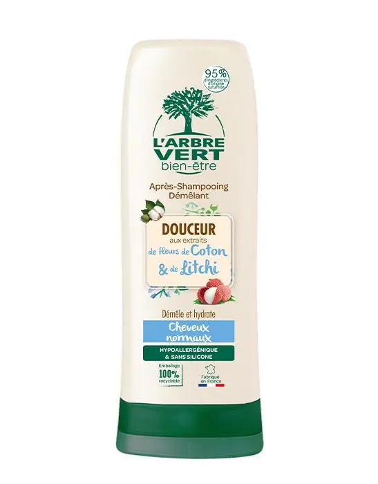 Après shampoing Douceur fleur de coton-litchi 200 ml