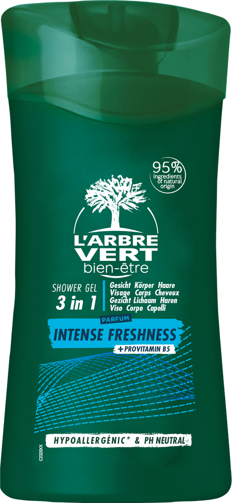 Lichaam & haar 3 in 1 (lichaam, gezicht, haar) voor mannen met Provitamine B5 250 ml