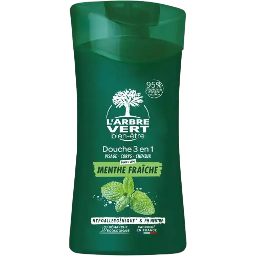 Corps & cheveux 3 en 1 homme à la menthe fraîche 250 ml
