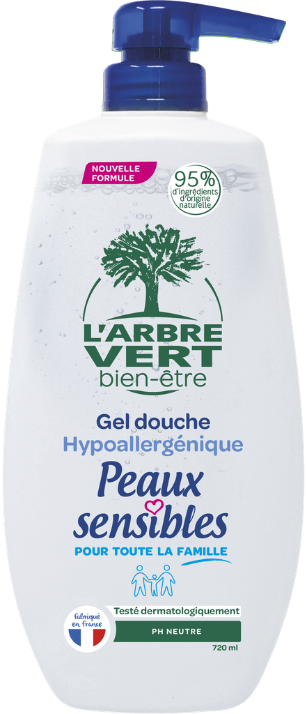 Créme douche Peaux sensibles : famille et bébé 720 ml