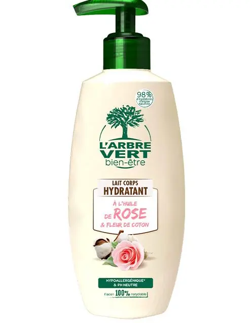Lait pour le corps Hydratant huile de rose & fleurs coton 250 ml