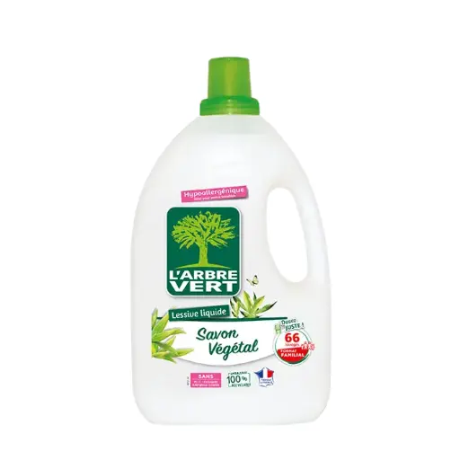 Lessive liquide savon végétal 3 L - 66 doses