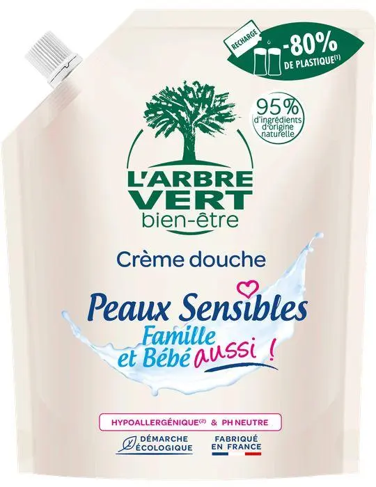 Recharge crème de douche peaux sensibles 500 ml