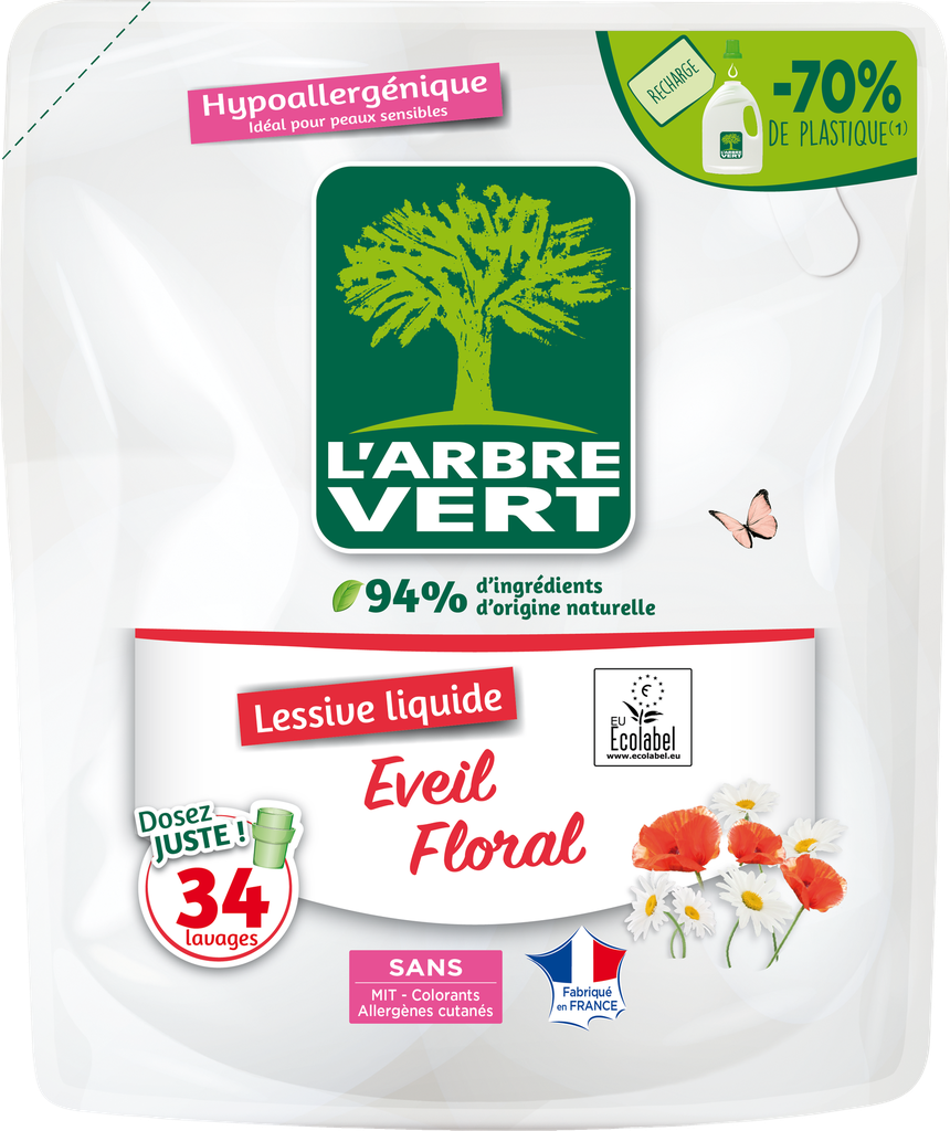 Recharge lessive liquide florale