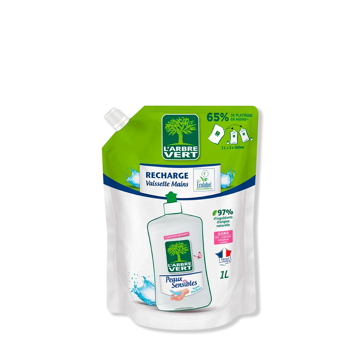 [AV30371C] Recharge vaisselle mains peaux sensibles 1 L