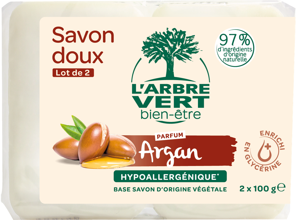 ​​Argan zachte zeep 2 x100 g