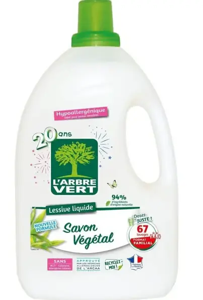 Plantaardig vloeibaar wasmiddel