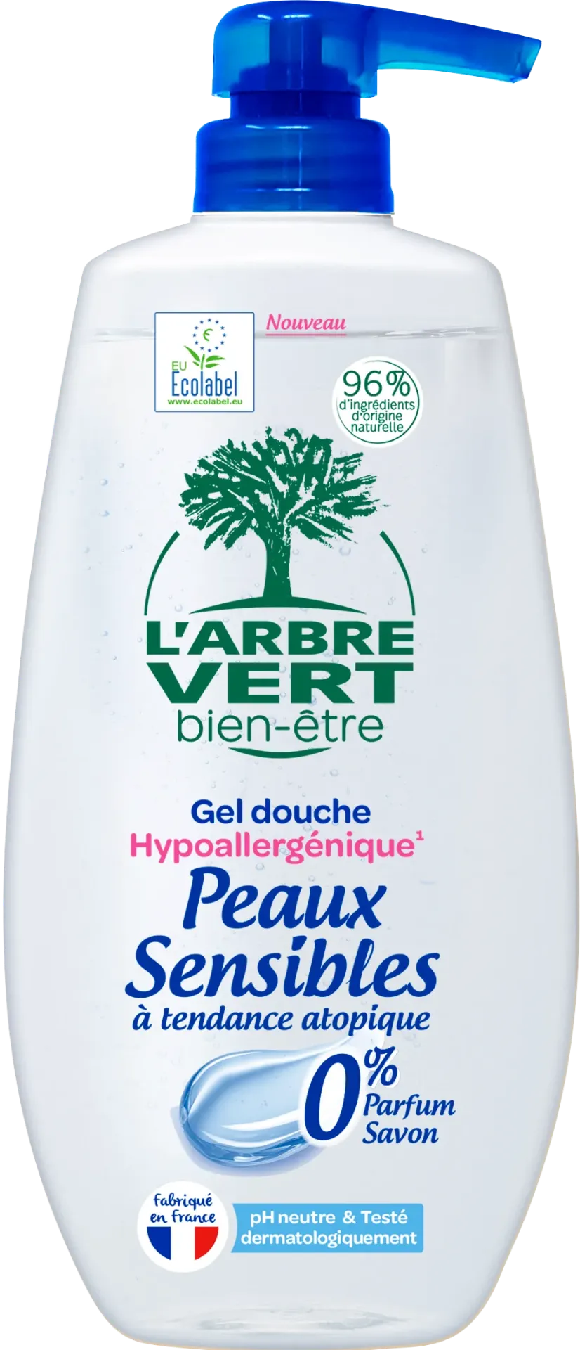 [AV400555] Crème douche Peaux sensibles : famille et bébé 720 ml