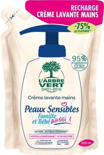 [AV29649] ​Recharge crème lavante main peaux sensibles 300 ml